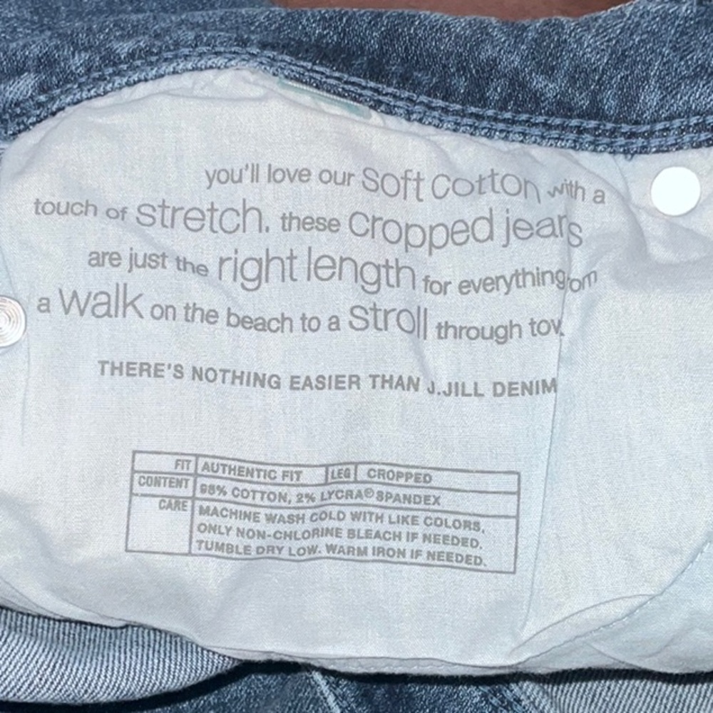 J. Jill Embroidered Denim Crop - Picture 13 of 16